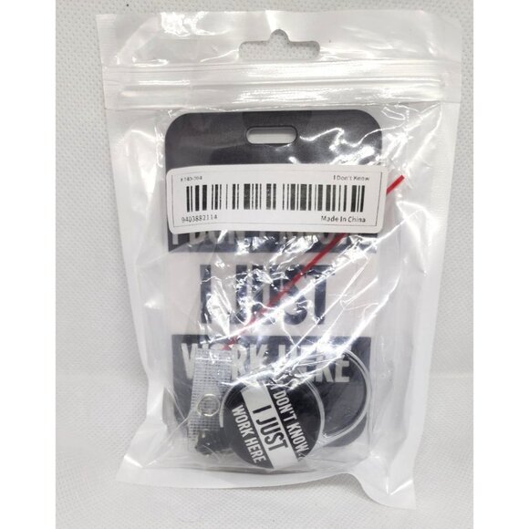 Black White ID Badge Holder Clip On Extendable - Stylish & Practical Accessories - Picture 2 of 10